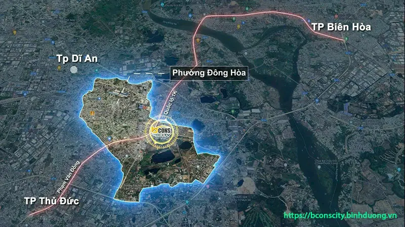 Vị trí làng đại học Thủ Đức