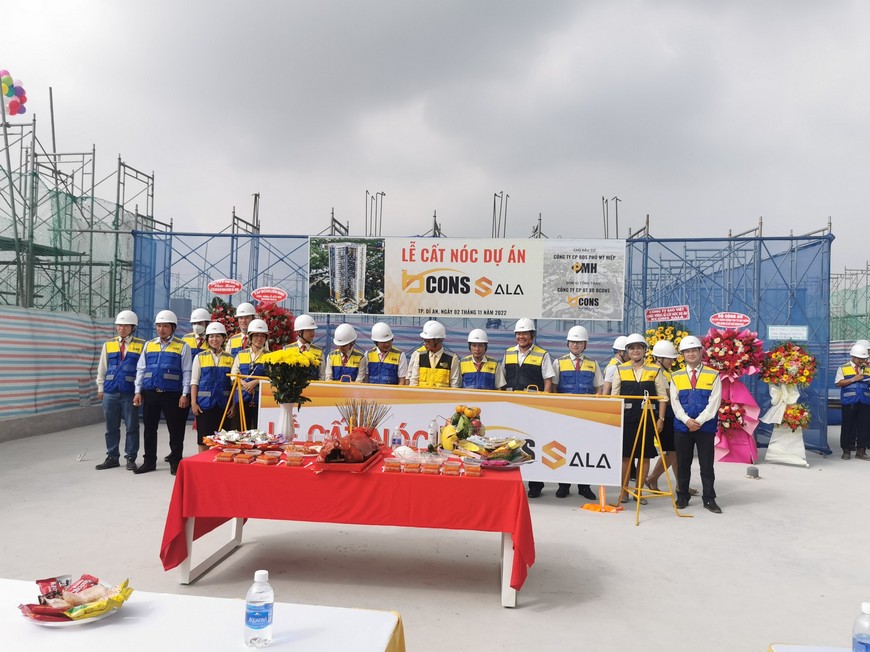 lễ cất nóc dự án căn hộ bcons sala