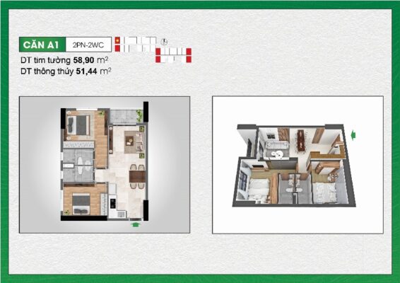 Các loại thiết kế căn hộ Bcons Polygon