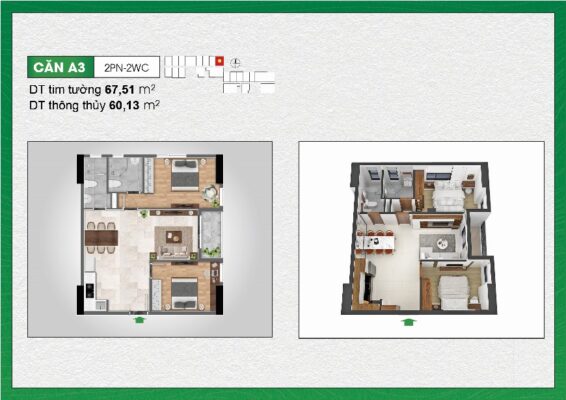 Các loại thiết kế căn hộ Bcons Polygon
