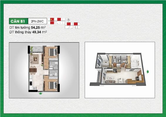 Các loại thiết kế căn hộ Bcons Polygon