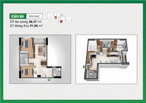 Các loại thiết kế căn hộ Bcons Polygon