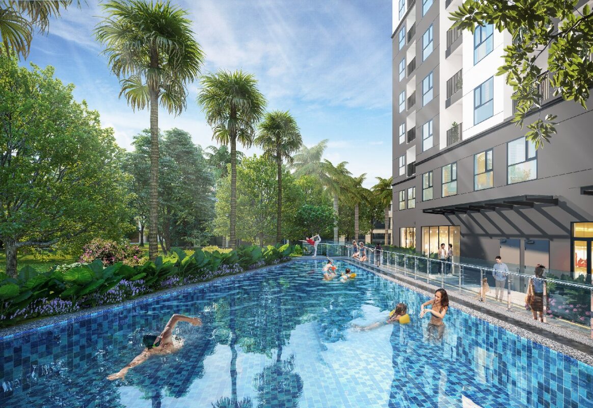 Hồ bơi dự án Bcons Polaris
