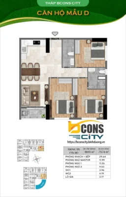 Thiết kế căn hộ mẫu D Bcons City