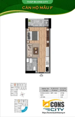 Thiết kế căn hộ mẫu F Bcons City