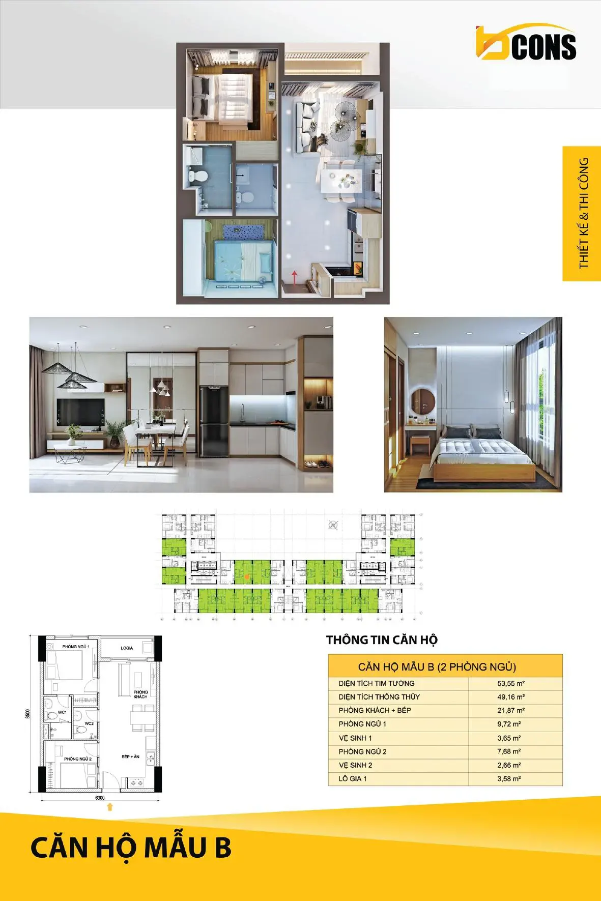 Thiết kế căn hộ loại B