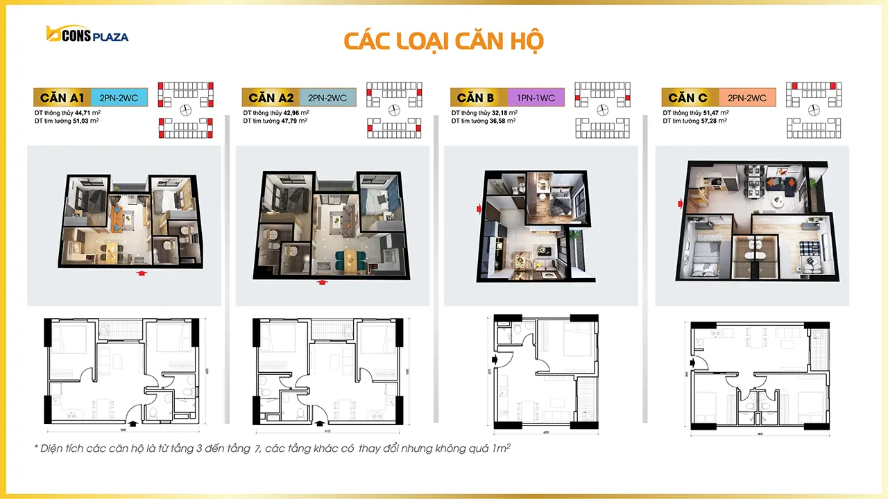 Các loại căn hộ
