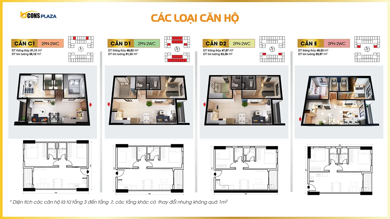 Các loại căn hộ
