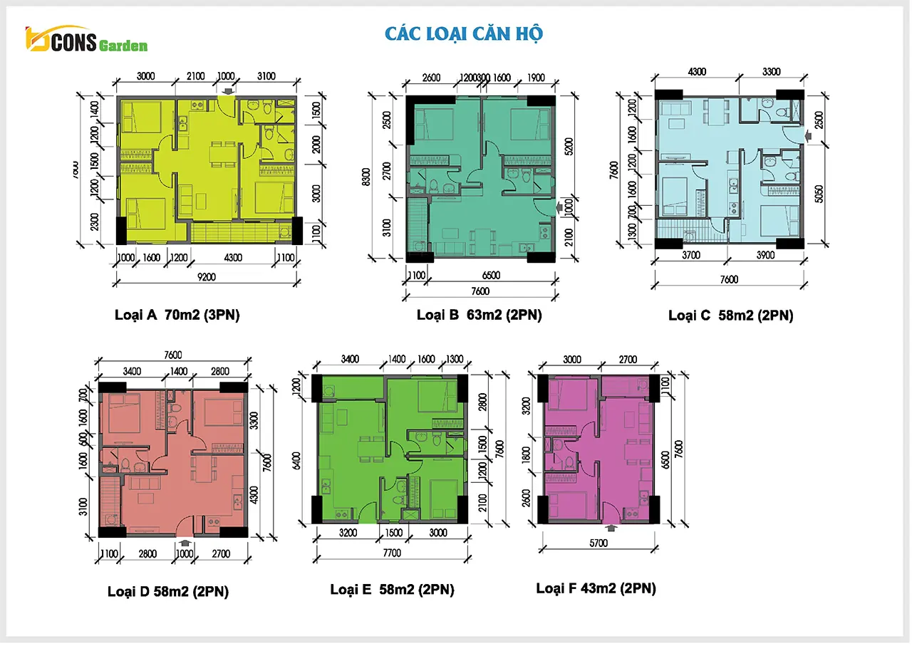 Các loại căn hộ
