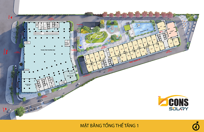 Mặt bằng tổng thể tầng 1