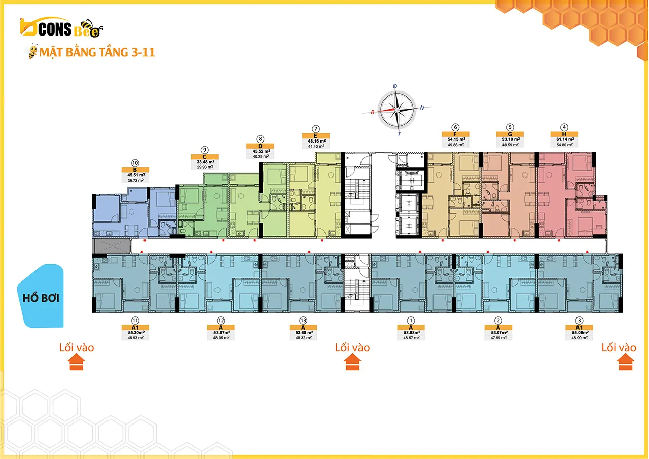 Mặt bằng tầng 3 - 11