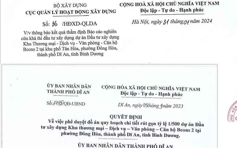 Bộ pháp lý dự án Bcons City