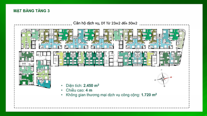 Mặt bằng Tầng 3 - Bcons City - Bcons Green Diamond