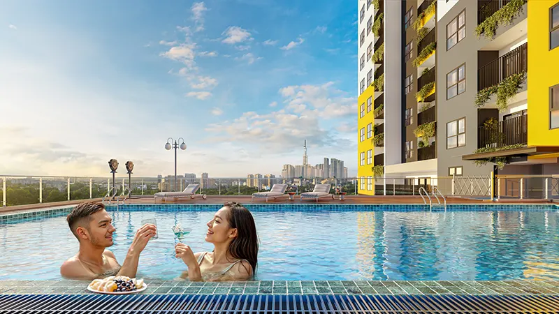 Hồ bơi vô cực Bcons Asahi