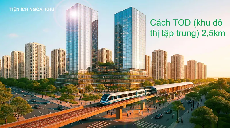 BCONS EDEN PARK 47 Tiện ích ngoại khu cách TOD 2,5km - Bcons Eden Park