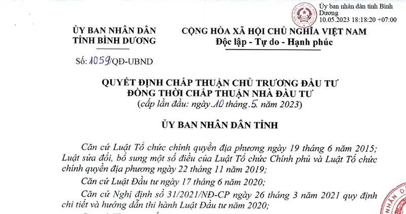 QĐ-UBND_QĐ Chấp thuận chủ trương đầu tư Bcons Asahi