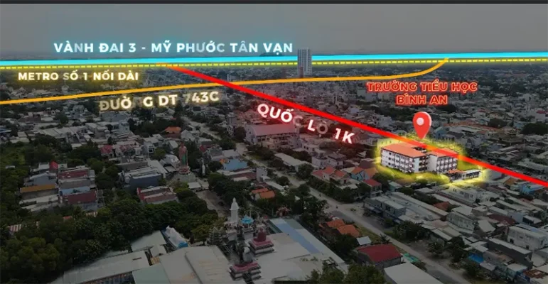 Hệ thống giao thông bao quanh Bcons Asahi