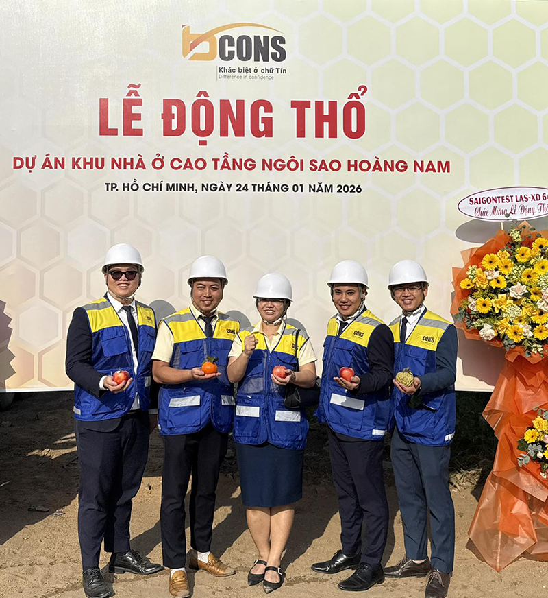 Lễ động thổ dự án Khu nhà ở cao tầng Bcons Ngôi Sao Hoàng Nam